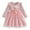 a-Pink20489, variant on VNKIDY Girls Dress Toddler Adorable Solid Color Long Sleeve Dress Ribbed Bodice Ruffled Shoulders Bow Details Skirt For Daily Casual Festive Wear Leisure Dress
