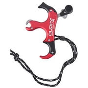 CUPID C3-3 Thumb Bow Release, Aluminum Alloy 3&4 Finger Grip Adjustable Archery Release Aids (red)