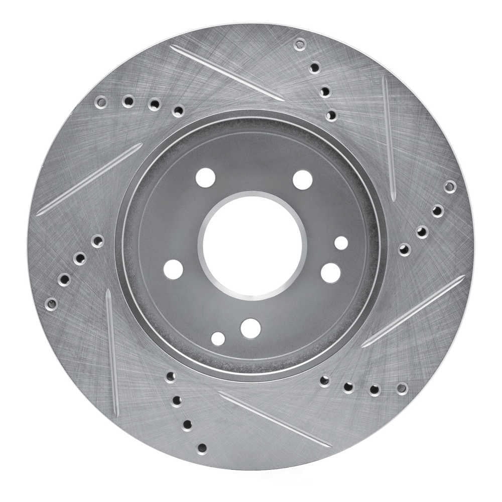 Dynamic Friction Company 631-63047L DFC Brake Rotor - Drilled And Slotted - Silver