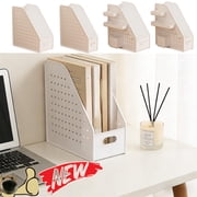 Tarmeek Desk Organizer with Pegboard, Multi-Compartment Organizer for Stationery Books, Slanted Opening Dorm Office Document Holder, Desk Organizers and Accessories for Home Office Document Holder