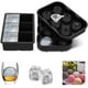 thumbnail image 1 of Ice Cube Tray, Silicone Ice Cube Tray, Ice Cube Tray with Lid, Baby Food Ice Cube Molds, Whiskey Ice Cubes, Beer, Fruit Ice Cubes (Spherical + Cube), 1 of 5