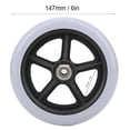 thumbnail image 2 of Sonew Roues en Caoutchouc pour Fauteuil Roulant, Roues avant de Fauteuil Roulant 6 Pouces pour Personnes Âgées Handicapées, Accessoire pour Fauteuil Roulant, 2 of 8