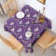 thumbnail image 2 of Purple Fairy Unicorn Pattern Square Tablecloth,Waterproof Square Table Cover,Wipeable Spillproof Washable Table Cover for Home Kitchen Party Decor 52"x52"(132x132cm), 2 of 6