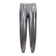 thumbnail image 5 of Mifsaly Women's High Waisted Metallic Jogger Pants Shiny Satin Harem Trousers Elastic Waist Casual Loose Fit Sweatpants Trendy Streetwear Party Clubwear Comfortable Loungewear XL, 5 of 5
