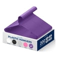 thumbnail image 1 of Ganchos de Plastico Premium SereneLife, Antideslizantes, Ahorradores de Espacio, Duraderos y Resistentes, para Camisas, Suéteres, Sudaderas, Abrigos, Pantalones y Vestidos, Violeta, Pack 200, 1 of 6