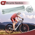 thumbnail image 2 of Unique Bargains 36 Set 13G Bicycle Spokes 13G Bike Wheel Spoke Galvanized Carbon Steel Silver Tone-185mm, 2 of 7
