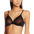 thumbnail image 1 of Gossard Womens Glossies Sheer Moulded Bra, 36F, Black, 1 of 4