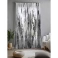 thumbnail image 2 of Sheer Curtains 84 Inches Long, Black Grey Vintage Semi Sheer Curtains Light Filtering Window Treatment, Retro Abstract Art Privacy Voile Drapes for Living Room Bedroom 52x84 Inch, 2 of 7
