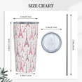 thumbnail image 3 of 20oz Tumbler With Lid And Straw, Pink Eiffel Tower Vacuum Insulated Iced Coffee Mug Reusable Travel Cup Stainless Steel Water Bottle, 3 of 6