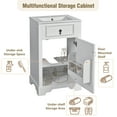 thumbnail image 4 of NEW 20-Inch Bathroom Vanity with Ceramic Sink, Soft Close Door, Adjustable Shelf, and Door-Mounted Storage Rack, 4 of 9