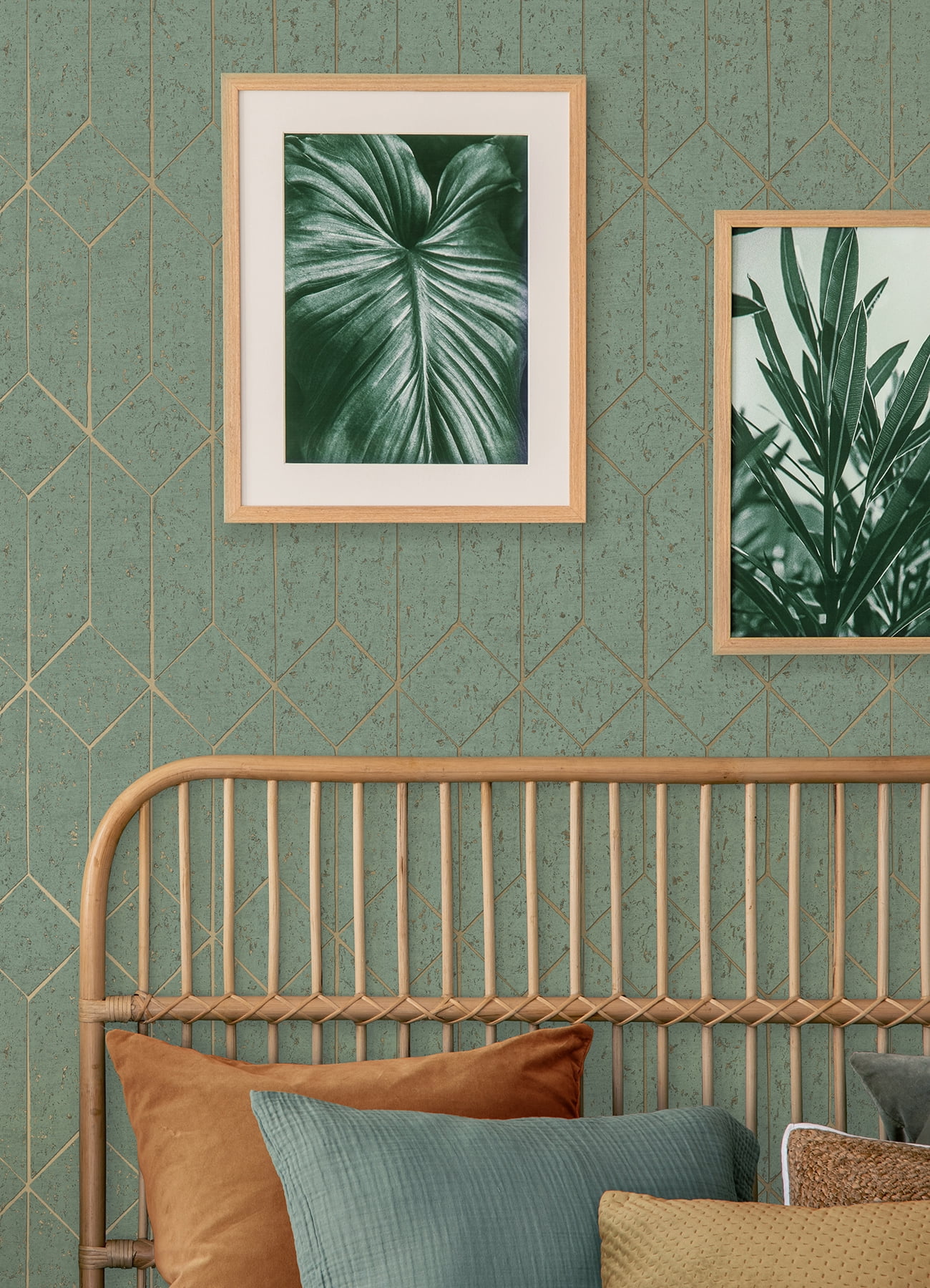 Advantage Hayden Mint Concrete Trellis Wallpaper