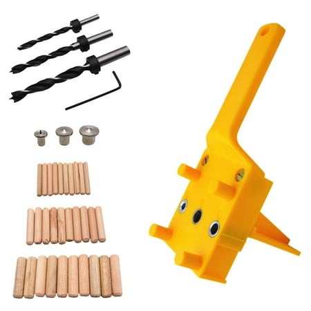 

41 PCS Per Set Wood Board Connection Drilling Locator Yellow Straight Hole Locator