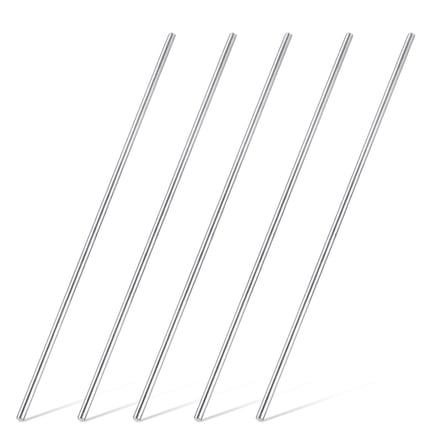 5pcs 316 Stainless Steel Round Rod Bar, 4x150mm Silver Solid Shaft Rods