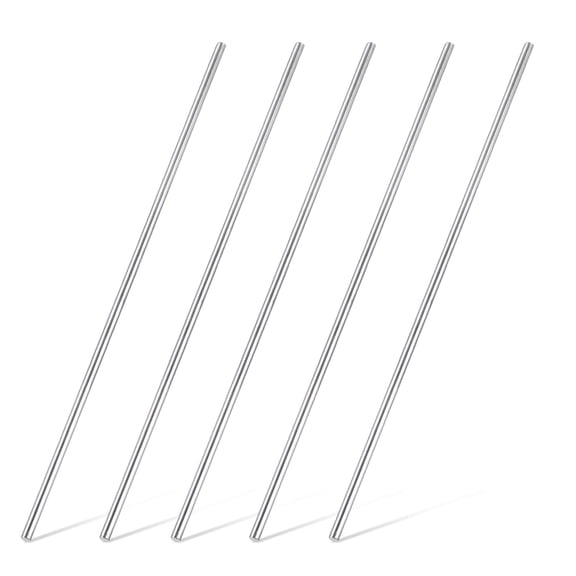 5pcs 316 Stainless Steel Round Rod Bar, 4x150mm Silver Solid Shaft Rods