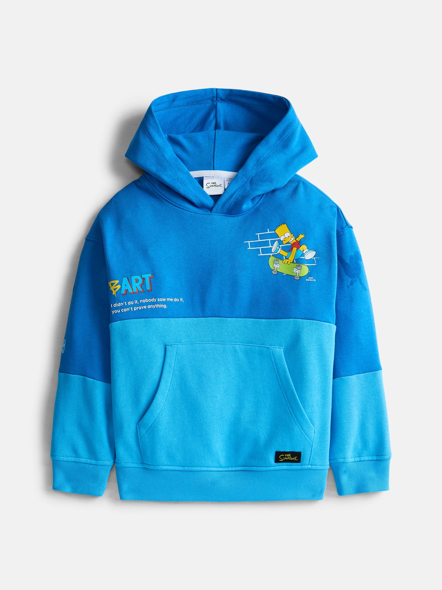 The Simpson’s Boy’s Colorblock Fleece Graphic Hoodie, Sizes 4-18