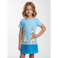 thumbnail image 5 of Girls Soft Smart Short Sleeve Dress Casual Fit Crew Neck Casual Sundress for Little Girls Age 5-10, 5 of 6