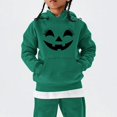 thumbnail image 2 of Mercatoo Boys Girls Hooded Sweatshirt Halloween Long Sleeve Pumpkin Print Pullover Fall Oversized Tops with Pocket, 2 of 5