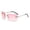 Pink, variant on -Rimless Pink Gradient Sunglasses, Butterfly Rhinestone Square Shades, UV400 Protection Fashion Eyewear for Women, Driving, Outdoor (B)
