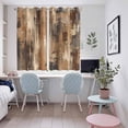 thumbnail image 4 of Brown Abstract Kitchen Curtains Window Panels, Vintage Geometric Gradient Oil Painting Modern Insulated Window Treatment Curtain, Grommet Curtains for Bedroom/Living Room/Bathroom, 2 Piece 52"Wx63"L, 4 of 8