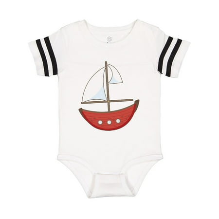 

Inktastic Red Sailboat Gift Baby Boy or Baby Girl Bodysuit
