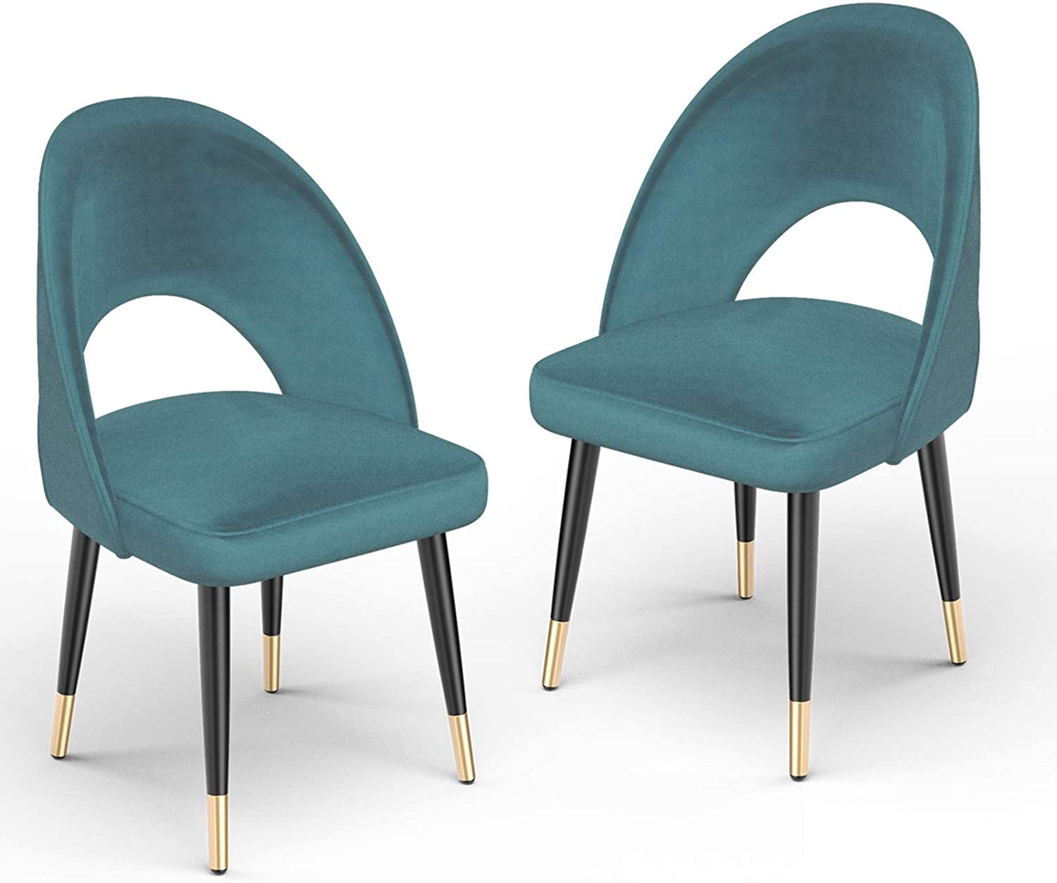 Mecor Modern Velvet Dining Chairs Set of 2, Velvet Upholstered Side