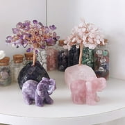 HomeLife Elephant Statue 1pc 1.57 Realistic Exquisite Collectible Living Room Bedroom Animal Sculpture Ornament Mini Elephant Ornament