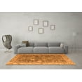 thumbnail image 3 of Ahgly Company Indoor Square Abstract Orange Modern Area Rugs, 4' Square, 3 of 4