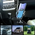 thumbnail image 3 of Car Cup Holder Phone Mount Adjustable Automobile Cup Holder Smart Phone Cradle Car Mount for iPhone 13 Pro/XR/XS Max/X/8/7 Plus/6s/Samsung S10+/Note 9/S8 Plus/S7 Edge (Blue), 3 of 6