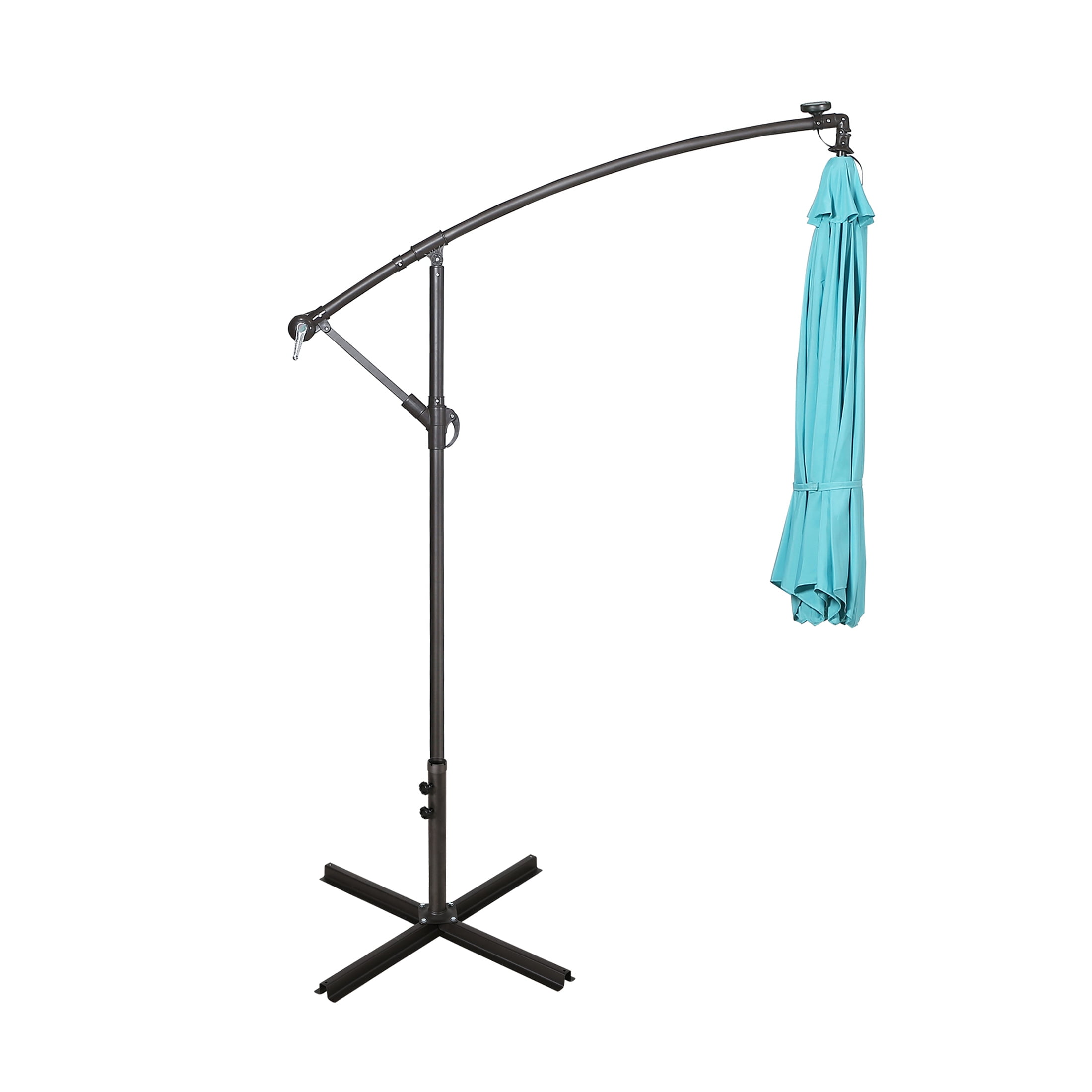 Westin Outdoor 94" Turquoise Solid Print Octagon Offset and Cantilever Patio Umbrella
