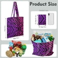 thumbnail image 4 of Colorful Zebra Canvas Tote Bag Rainbow Zebra Pattern Abstract Black and White Stripes Multicolor Modern Fashion Cute Cartoon Zebra Aesthetic Gradient Print Reusable Eco-Friendly Shopping Bag, 4 of 6