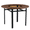 Wood Color, variant on Tcbosik 42" Round Dining Table with MDF and Glass Top & Metal Legs, Modern Kitchen Table with Glass Shelf for Home Office, White