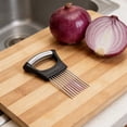 thumbnail image 5 of 2026 10-Prong Stainless Onion Slicer Holder – Tear-Free Vegetable Cutting Assistant with Comfort Grip for Tomatoes, Potatoes & Lemons, 5 of 5