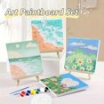 thumbnail image 4 of QJUHUNG 11Pcs/Set  Including 6 Paints  a Palette  an Easel  a Drawing Board  2 Brushes for DIY Artists to Paint-The Perfect Gift  Home Decor And Beginner, 4 of 7
