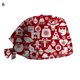 thumbnail image 4 of Gorro sanitario de algodón con estampado Floral para enfermera, gorro cómodo con banda para el sudor y estampado de dibujos animados, para Navidad, 2022, 4 of 4