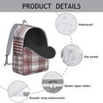 thumbnail image 4 of Abstract Plaid Pattern School Backpack, Retro Checkered Print Daypack with Colorful Geometric Design for Daily Use, 4 of 5