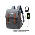 thumbnail image 3 of Mochila Con Diseño Retro VIMI Para Laptop O Multiusos Escolares Gris, 3 of 9