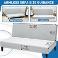thumbnail image 2 of JIATER Futon Slipcovers Stretch Armless Futon Bed Covers Machine Washable Furniture Protector,Silver Gray, 2 of 7