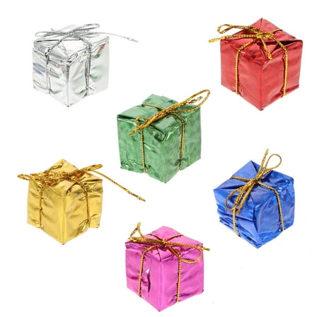 TINKSKY 72Set Tiny Wrapped Presents Assorted Color PVC Party Favor for Christmas Party