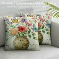 thumbnail image 3 of Nawypu  Spring Throw Pillow Cover Spring/Summer Wildflower Cushion Pillow Case Square Butterfly Floral Leaf Pillowcase for Flowers Party Bed Sofa Home Car Bedroom Outdoor, 3 of 5