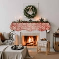 thumbnail image 3 of Christmas Snowflakes Fireplace Mantle Scarf, Red Winter White Snow Retro Mantel Cover Table Runner for Home Living Room Door Window, Indoor Outdoor Holiday Party Decor 17" x 70", 3 of 8