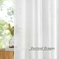 thumbnail image 3 of Sheer Window Panel Curtains - Grommet Top Gauzy Sheer Drapes Lightweight Breathable Panels for Windows (2-Pack, 54 Wide x 63 inch Long, White), 3 of 7