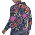 thumbnail image 3 of KLL Floral Print Mens Hoodie Long Sleeve Casual Pullover Hooded Sweatshirt Fashion Drawstring Hoodies with Pocket-X-Large, 3 of 6