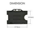thumbnail image 4 of Muka Hard Plastic Open Face 2 Cards ID Badge Holder, Horizontal Black Badge Case-10 Pack, 4 of 4