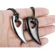 thumbnail image 4 of Collar de acero inoxidable para hombre, cadena con colgante de diente de lobo y lanza, cadena ajustable, juego de 2, 4 of 5