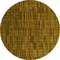 thumbnail image 1 of Ahgly Company Machine Washable Indoor Round Abstract Yellow Modern Area Rugs, 6' Round, 1 of 4