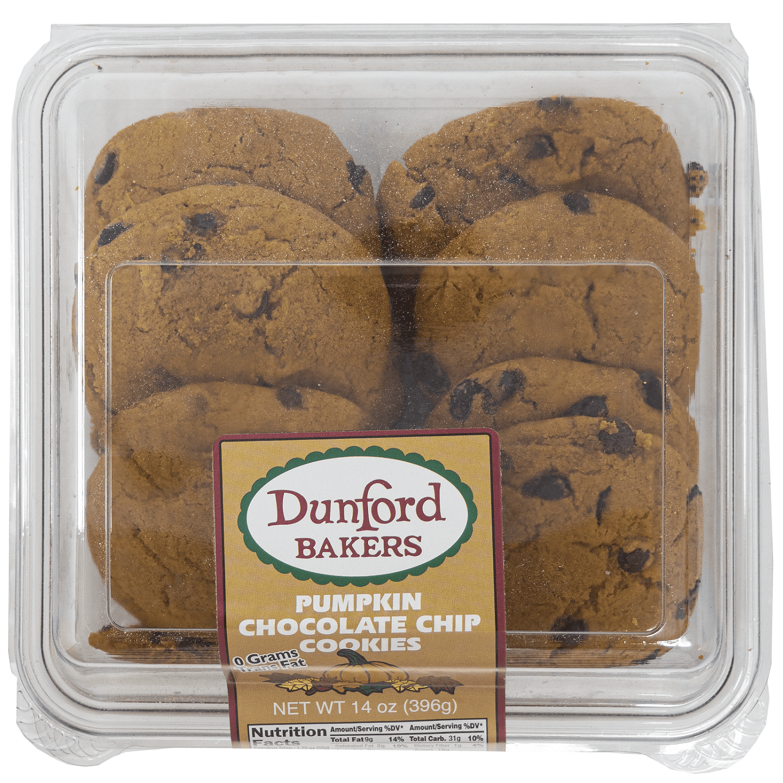 (3 pack) Dunford Pumpkin Chocolate Chip Cookies