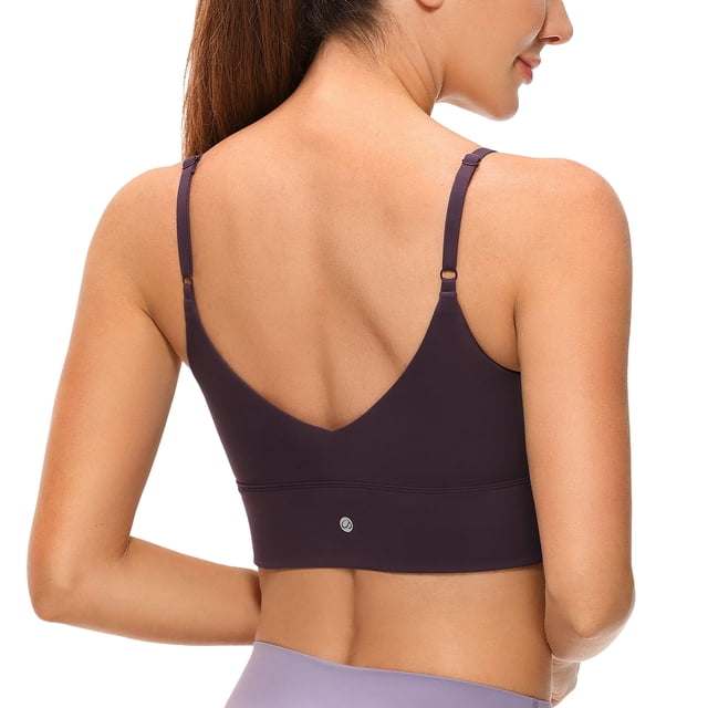 Top Deportivo CRZ YOGA Longline con Espalda en V y Sin Aros de Soporte Medio