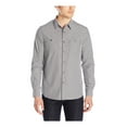 thumbnail image 2 of Kenneth Cole Mens Double-Pocket Checked Button Up Shirt, Grey, Large, 2 of 2