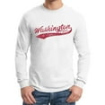 thumbnail image 3 of Washington DC Baseball Script - Hometown Pride, Pitcher Long Sleeve T Shirt - Medium - White, 3 of 6