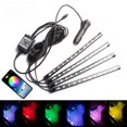 thumbnail image 1 of Luz de ambiente LED para automóvil, luz decorativa para automóvil, luz de ambiente con control por voz por aplicación, luz de ritmo musical RGB con Bluetooth, 1 of 5